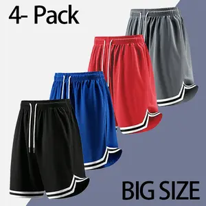 Plus Size Men's Basketball Shorts  Loose Fit, Quick Dry Sports Shorts for Casual Fitness Training (Bermuda Length)
