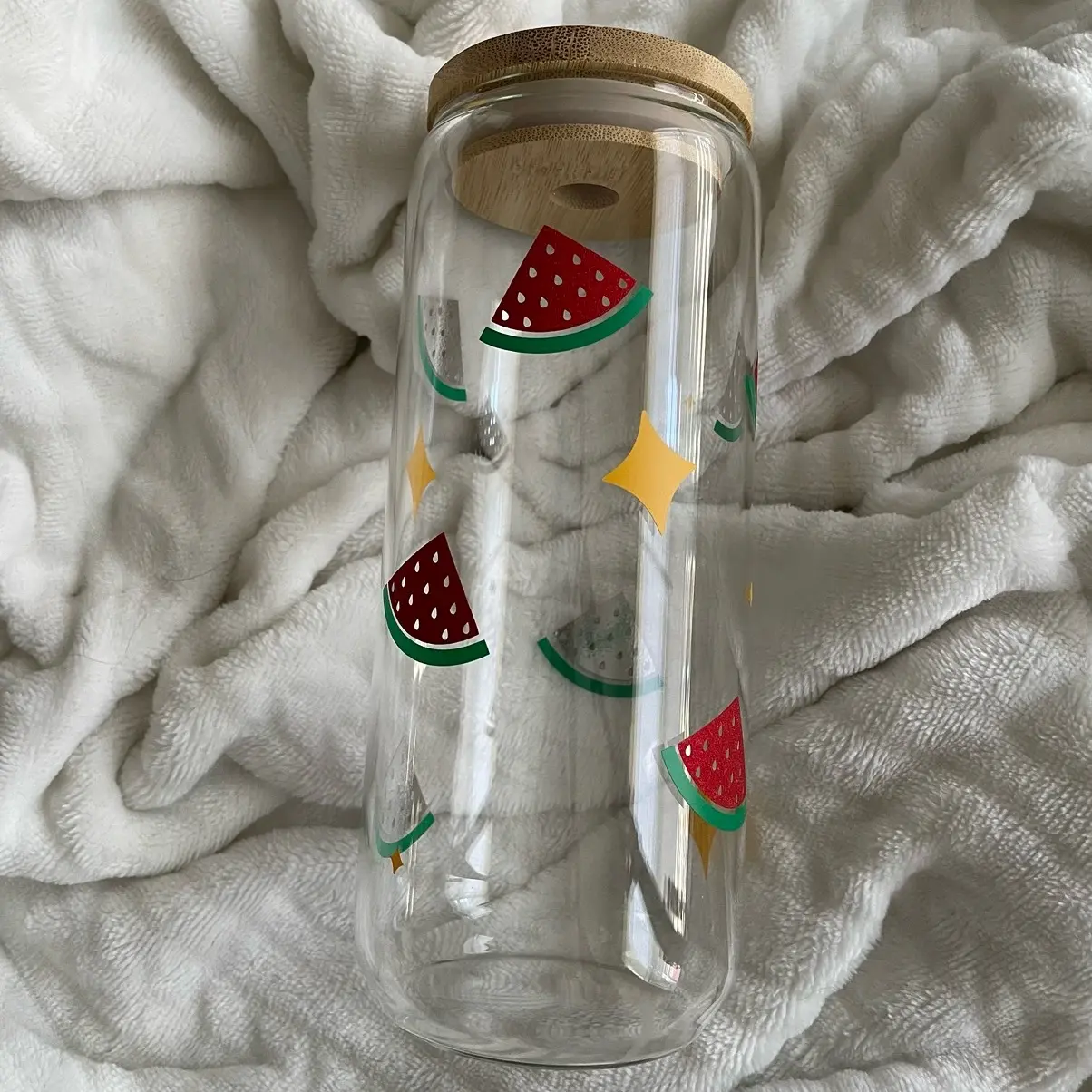 Watermelon x Sparkles Bamboo Glass Cup