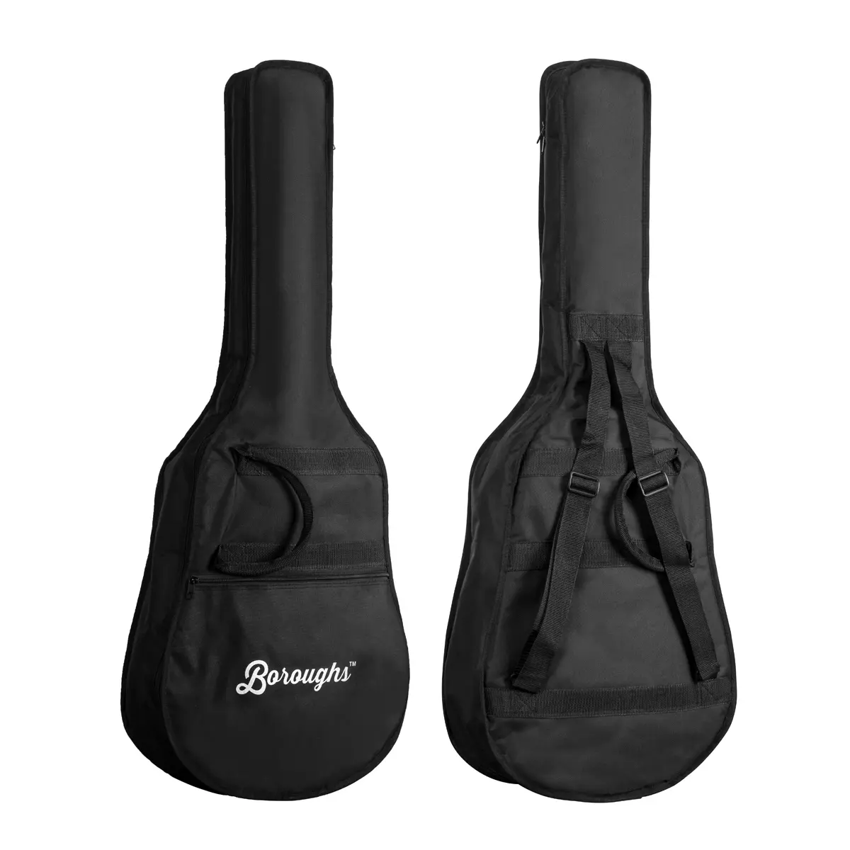 Boroughs B-B10C Classical Guitar Fabric Bag, Musical Instrument Gig Case for Guitar Storage & Transport, Guitar Care