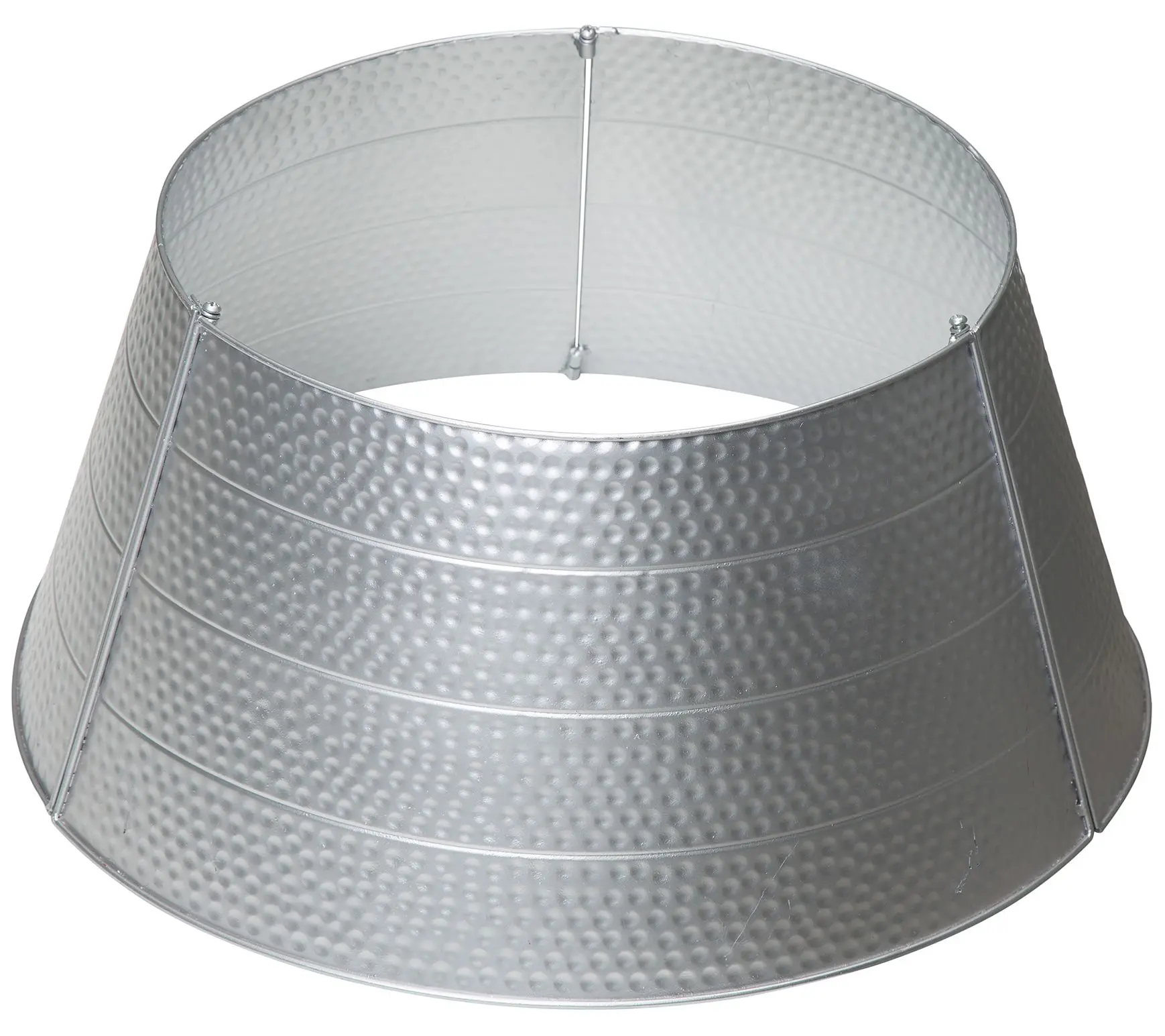 Glitzhome 26"D Hammered Metal Decorative Christas Tree Collar