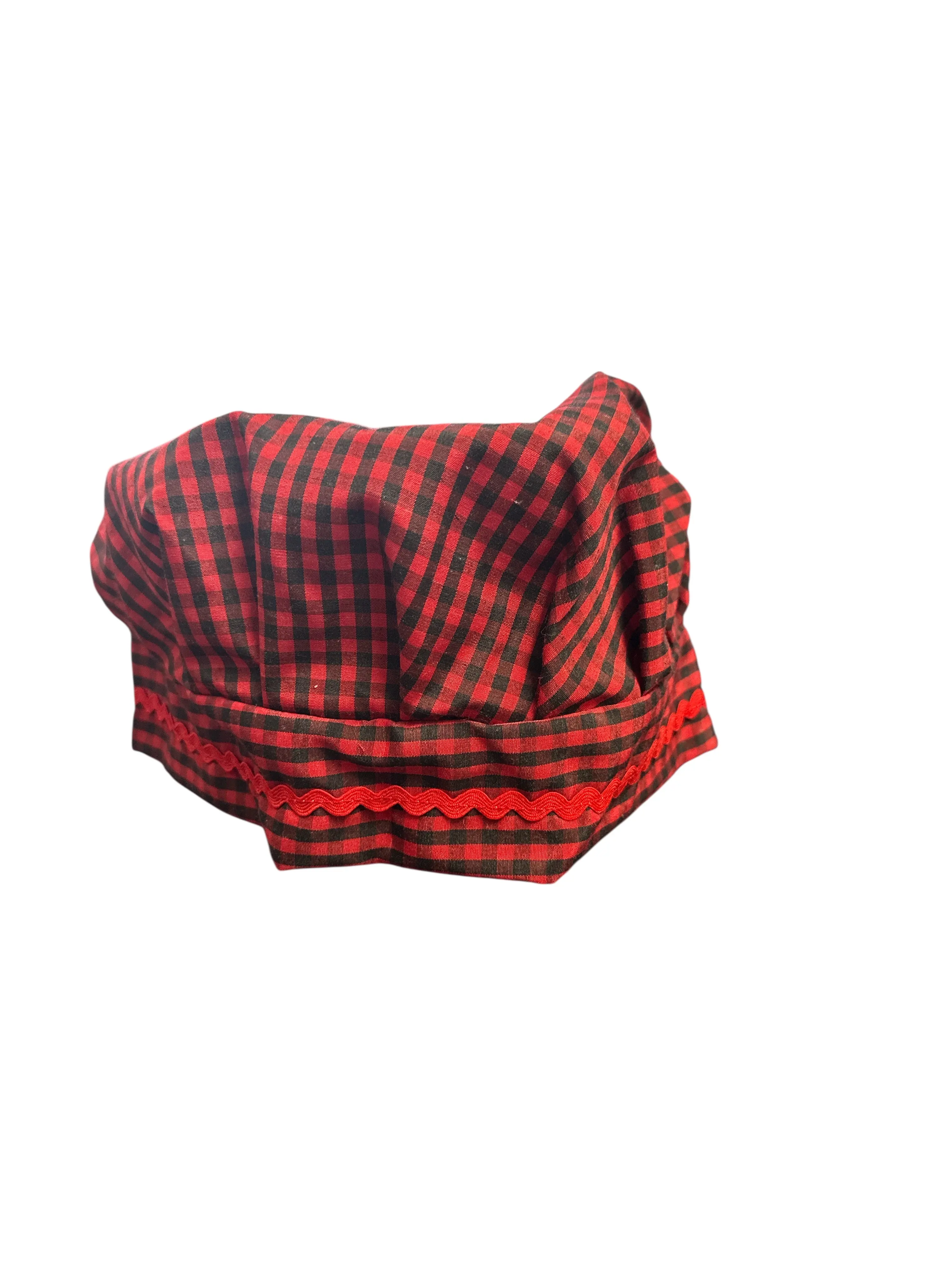 Elegua Red/Black gingham hat