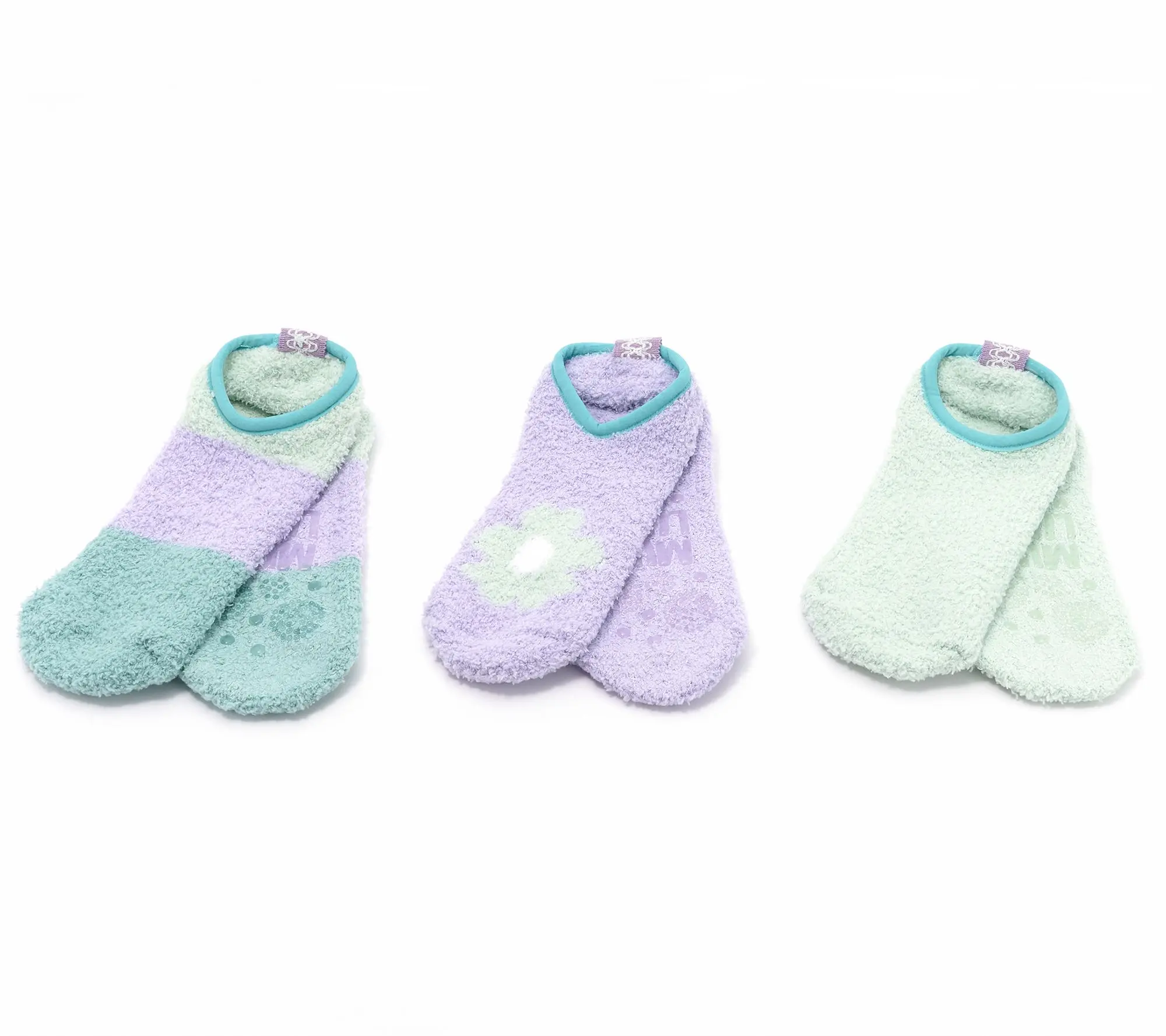 MUK LUKS Set of 3 Cozy Shea Butter Infused Travel Footsies