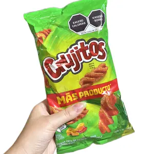 10-pack Crujitos small size bag Queso and Chile flavor cheese chilli spicy crunchy crispy Mexican chips Snack Corn