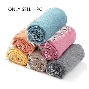 Turkish Beach Towel 100*180CM Sauna Spa Gym sports Fitness Fringed Bath Towel kitchen Soft Absorbent Quick drying towels