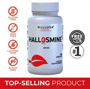 HALLOSMINE 300 Mg Diosmin Circulation 60 Capsules - Circulation and Veins* - Dietary Supplement- DIOSMINE- DIOSMINA - HALLUSA NATURAL