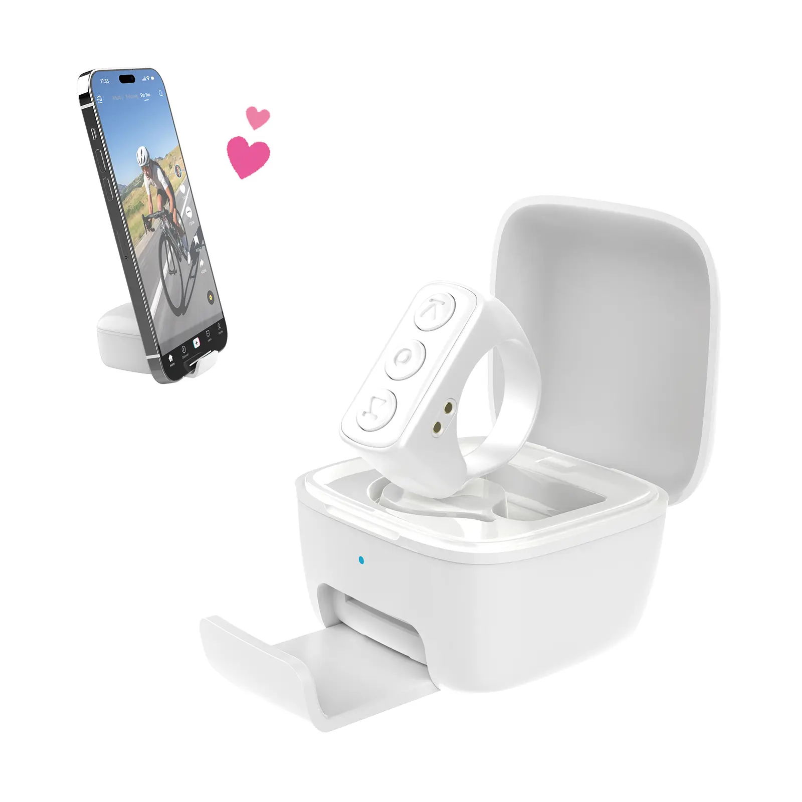 ZOZVO Bluetooth Remote Control Ring | Fingertip Wireless Scroller for TikTok | Page Turner for eBooks & Kindle | Camera & Video Remote | Wearable Device for Men & Women