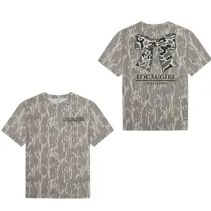 Outdoor Girl Camo Graphic Tee Unisex Hiking Camping Casual Shirt