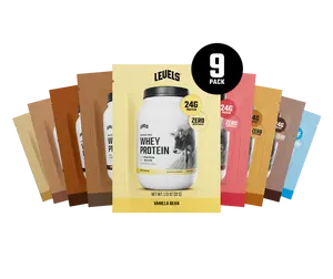 Levels Multi Pack Whey Protein, Grass Fed, No Artificials, 24G of Protein
