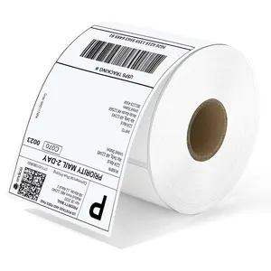 4x6 Direct Thermal Shipping Labels 500 PCS – BPA Free Waterproof Adhesive Shipping Label Paper for Thermal Printers, Strong Sticky Barcode Labels for USPS, UPS, FedEx, Shopify, eBay & Amazon (1/2/4/8 Rolls)