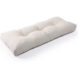 LokGrip Non Slip Tufted Bench Cushion, FadeShield Resistant Thicken/Indoor Bench Seat Pads 42x16x4 inch, Cream