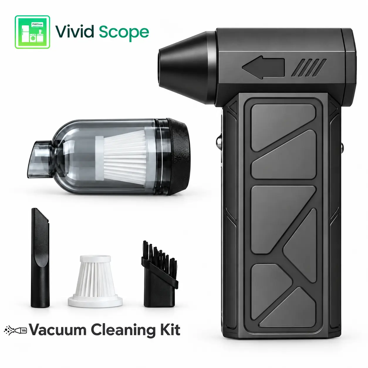 FRONTOOL Cordless Electric Air Duster, 4-Speed Adjustable Rechargeable Brushless Motor Multifunctional Jet Blower for Computer, Car Cleaning