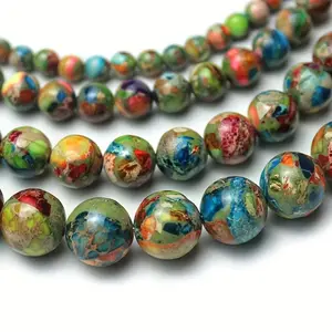 Vibrant Bohemian natural stone loose beads, exquisite ocean sediment beads, DIY Galaxy Beads, available in 4-10mm - suitable for DIY friendship jewelry, DIY Jewelry Decoration, DIY Craft Embellishments, perfect gift for women and men