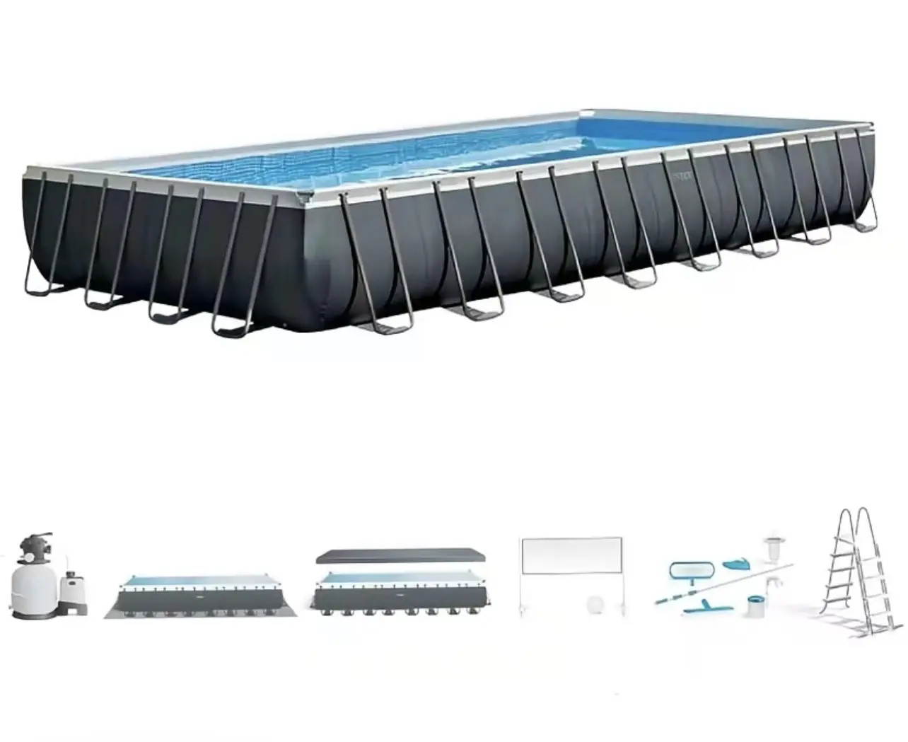 Intex 26378 Ultra XTR Rectangular Inflatable Swimming Pool Set, 32ft x 16ft x 52in (Home & Garden Improvement Pool Supplies)