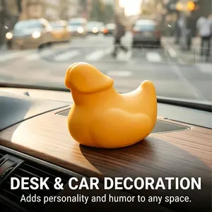 4 Pack Mini Ducks | Funny Car Dashboard Accessories | Prank Toys for 4x4 Enthusiasts | Office Desk Decor | Squeeze & Quack Bath Duck