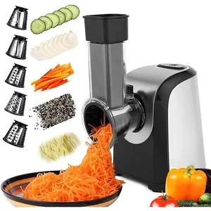 Electric Vegetable Graters Professional Salad Maker, Electric Slicer Shredder Graters for Kitchen, Gratersr//Salad,Electric Salad machine for Vegetables Carrot Cheese Black