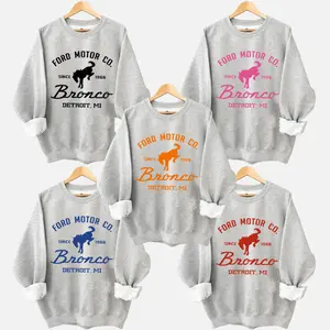 Ford Bronco Vintage Color Sweatshirt, Off-Road Graphic Crewneck, Car Lover Streetwear, Unisex Gift For Men For Husband, Truck Lovers