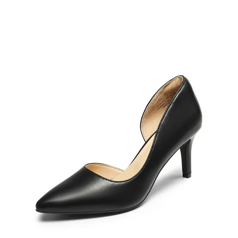 Dream Pairs Women's Classy D'Orsay Pumps, Pointed Toe Vegan Leather 3-Inch Stiletto Heels for Parties & Weddings, Footwear
