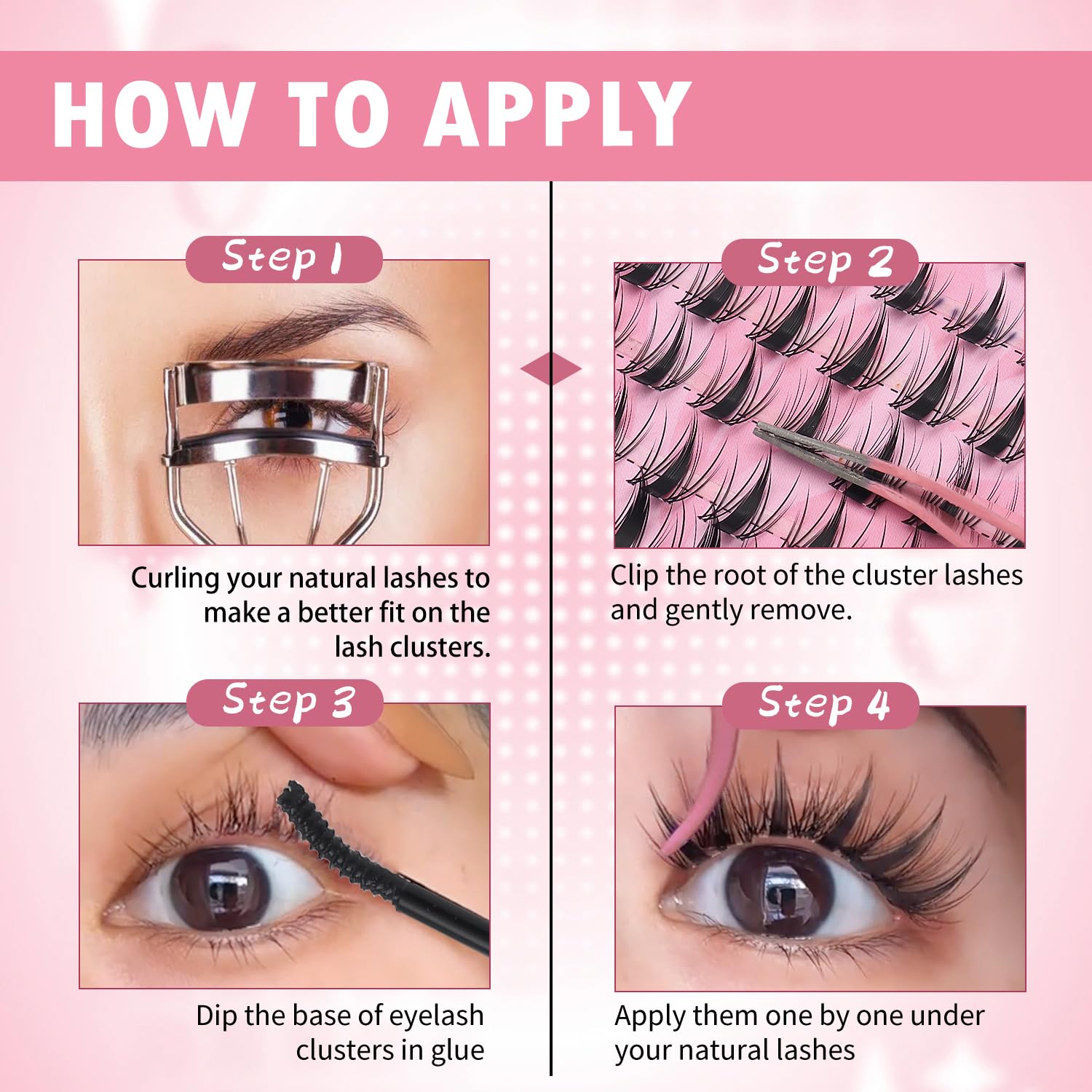30D 40D Individual Cluster Lashes Mix 9-17mm Length, 240 Pieces,Ultra-Thin Invisible Band Natural Curl Volume DIY Eyelash Extension,Reusable Lash Kit