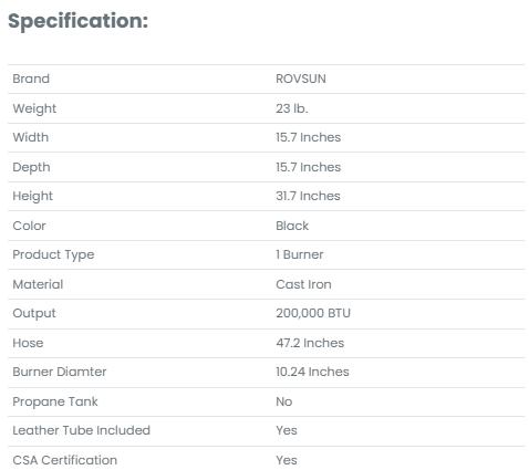 [TOP RATED - FLASH SALE] ROVSUN 1-Burner 200000 BTU Outdoor Camping Propane Stove