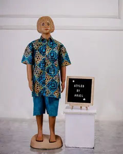 Ankara Shirt and Short for boys