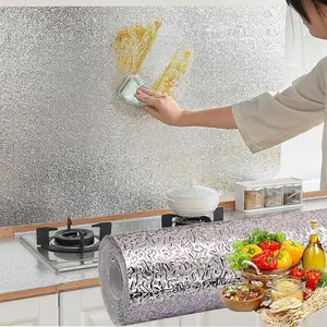 Self Adhesive Kitchen Sticker Waterproof Foil Contact Paper for Counter Drawer Cabinet Shelf Liner Peel and Stick
