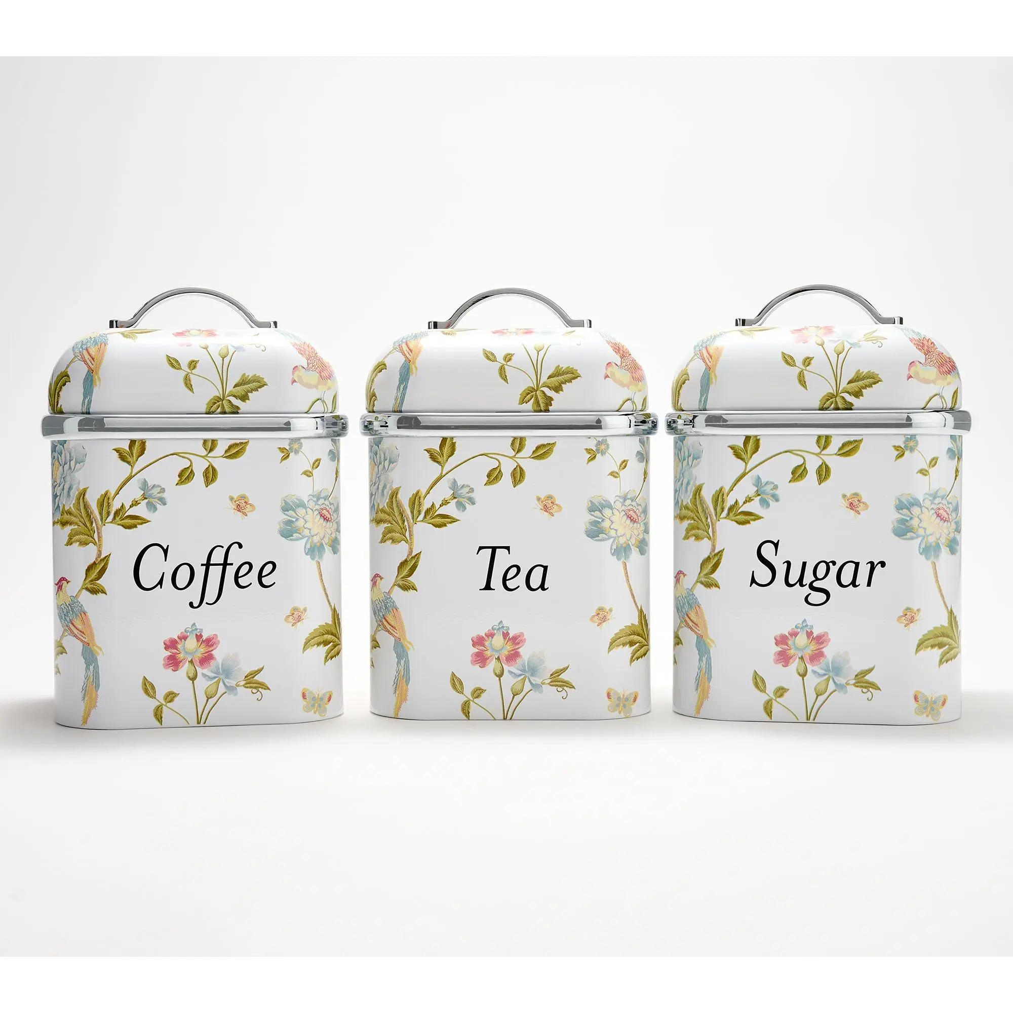 Laura Ashley 3-Piece Coffee, Tea and Sugar Canister Set