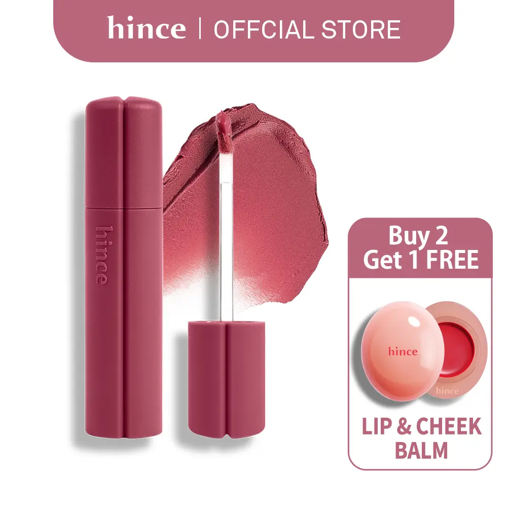 [hince Official] Nu Blur Tint - Creamy Soft Matte Lip Tint with Soft-Focus Blur Finish, Airy Whipped Mousse Texture, Buildable Lightweight Korean Lip Stain, Non-Drying Long-Lasting Color, Lip Flawless