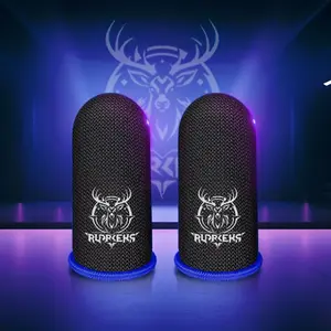 Deer R Mobile Game Controller Finger Sleeve Set, 2 Counts/set Anti-sweat Breathable Touchscreen Finger Sleeve for Mobile Phone Games, Gaming Accessories, Console