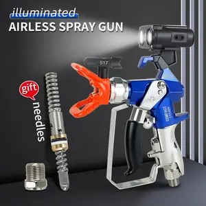 ZHUITU G5-MAX Airless Paint Spray Gun - Stainless Steel High-Pressure Professional Power Tool with 360-Degree Rotatable Connector, Safety Lock, Tungsten Nozzle for Wall, Cabinet Coating