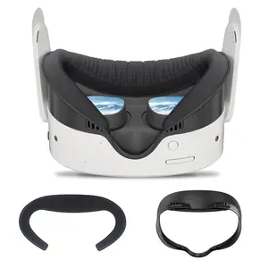 Compatible with Oculus Quest 3s  Pad Cover - Widen Facial Interface,Cooling Ice Silk Cotton  Cushion Replacement for Meta Quest 3s Accessories, Breathable Air-Circulation and Anti-Fog Design