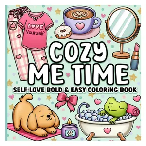 Bold and Easy Adult Coloring Book - Cozy Me Time, Cute Self-Love Designs for Relaxation (Activity Book for Women & Teens)