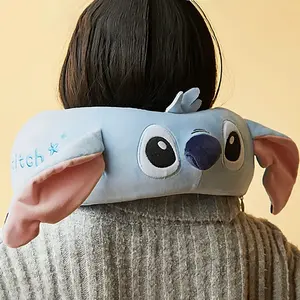 Disney Stitch Memory Foam Travel Neck Pillow - Lilo & Stitch U-Shaped Plane Car Pillow with Super Soft Cover, Portable Comfort for Flights, Office & Home Nap, 10"X9.8" The Best Gift for Family and Friends