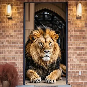 1PC 2D Flat Polyester Banner - Reusable Door Decor, Birthday Party Backdrop Cloth, Indoor-Outdoor Home Hanging Ornament