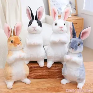 Cute Rabbit Design Plush Toy, 1 Count Soft Stuffed Animal Plushies, Cartoon Rabbit Doll for Home Decoration, Festival Gifts, Soft Cuddly Gift, Kawaii Stuffed Animals