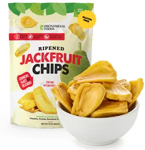 Phonomenal Foods Ripened Jackfruit Chips 13 Ounce Crunchy Sweet Delicious Gluten Free No Added Sugar Dried Snack