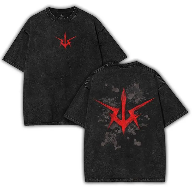 Code Geass Lelouch Printed T-shirt, Washed Cotton Top, Classic Unisex Streetwear, Loose Heavyweight Cotton Men's Short Sleeve, Graphic Tee Gift for Anime Fans