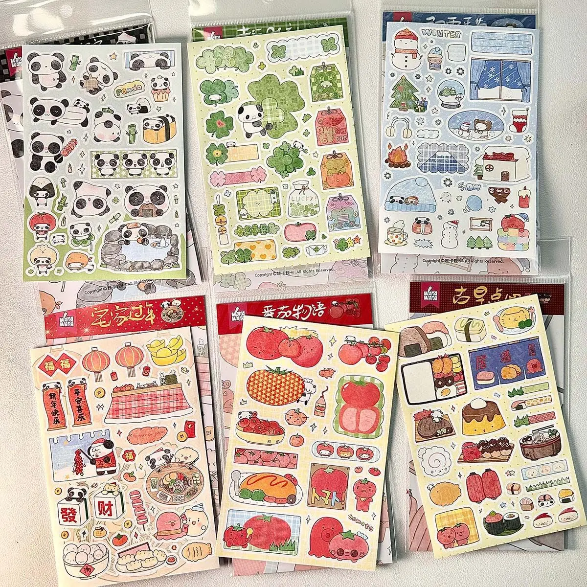 Wakawaka Writable Stickers — Vintage Hand Account Cartoon Animal Deco & Phone Decoration Material decorative sticker