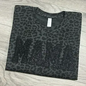 Monochromatic Glitter Leopard Tee