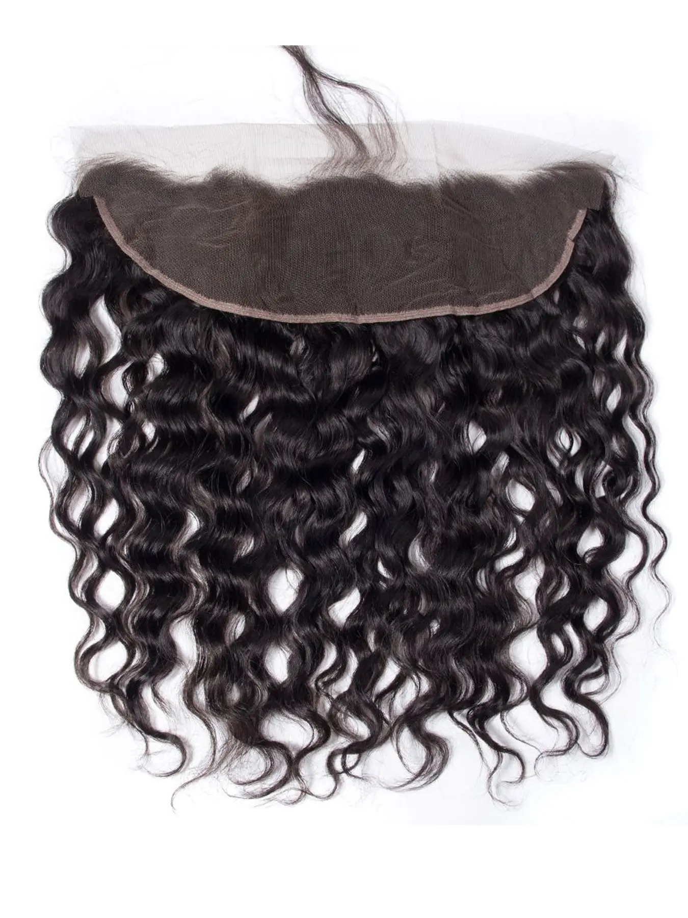 13*4 Lace Frontal Closure Water Weave Brazilian Wet And Wavy Frontal Closure Human Hair Extensions 1 Piece Glueless Human Hair Natural Wavy Hair