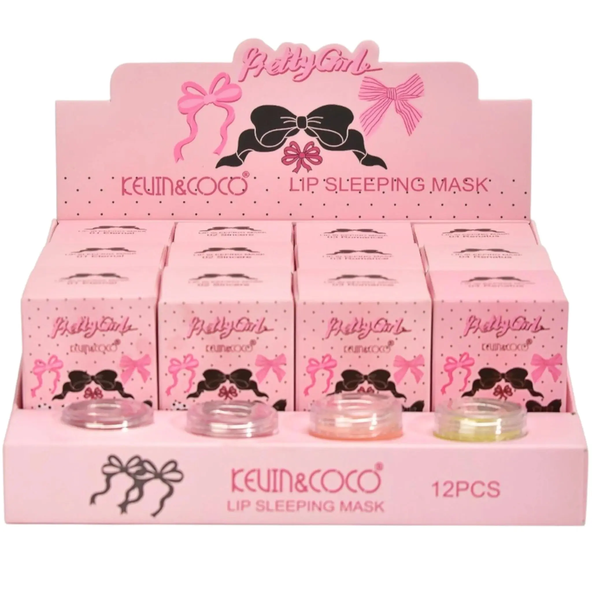 Mascarilla Labial para Dormir Pretty Girl Kevin & Coco - Venta al por Mayor Display 12 Unidades (KC1164)