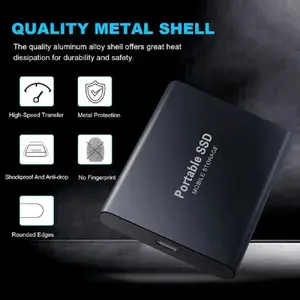 16TB Large Capacity External Hard Drive Quiet Operation Mobile Storage SSD USB3.2 Type-C High Speed Solid Stae Disk For PC MAClarge capacity external hard drive