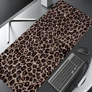 Leopard Print Gameing Mouse Pad,Desktop Decoration Protection Pad,Rubber Pad Non-slip Lock Edge Work Pad,Ergonomic Pad,Desktop Accessory,Gaming Desk Accessory,multi-size suitable for laptop,desktop computer games, work, good gift for kids