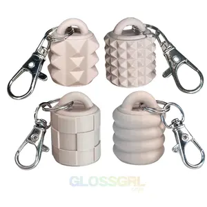 GLOSSGRL KEYCHAIN CAP for Lipgloss and Balm. Woman Key Chain