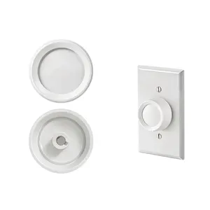 2 PCS Rotary Dimmer Knob Replacement for Rotary Dimmer Switch,Fan Control,White（No Back Panel）