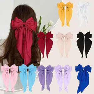 10 Pack Bow Clips Vintage Hair Clip 15×7.5 Inch Large Hair Ribbon Barrettes with Long Tails Beauty & Personal Care