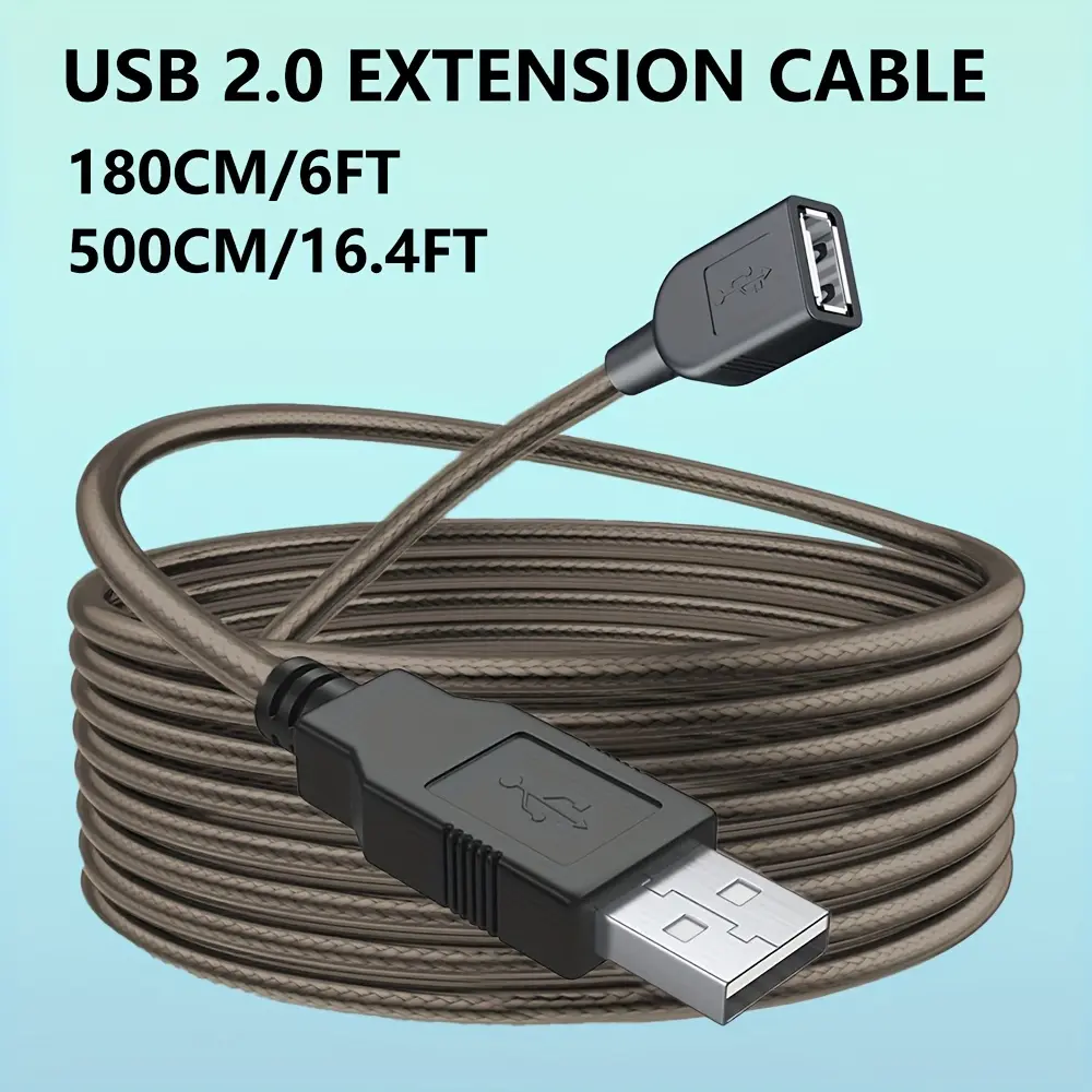 USB 2.0 Extension Cable Male to Female, 16.4ft High-Speed, Long-Range ...