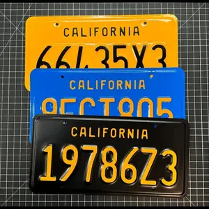 Califormia License Plate Wrap Vinyl Kit RESTORATION KIT Custom US Car Accessories Truck Auto Vehicle Replacement Personalized Design Unique Appearance Enhance Your Vehicle's Look