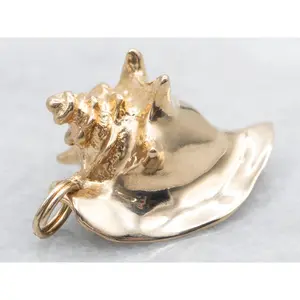 Gold Conch Shell Pendant