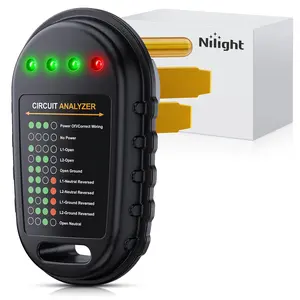 Nilight 50 AMP RV Circuit Tester 125/250V Analyzer Plug with LED Indicator Light amp Nema 14-50P ETL Listed Surge Protector for Camper Trailer, Power Circuit Tester