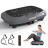 HOTWAVE Vibration Plate Exercise Machine - 450 LBS Capacity, 120 Speed Levels, 60Hz High Frequency Vibration Platform with Resistance Bands, Portable Indoor Home Workout Whole Body Workout Fitness Equipment, Indoor Fitness Equipment